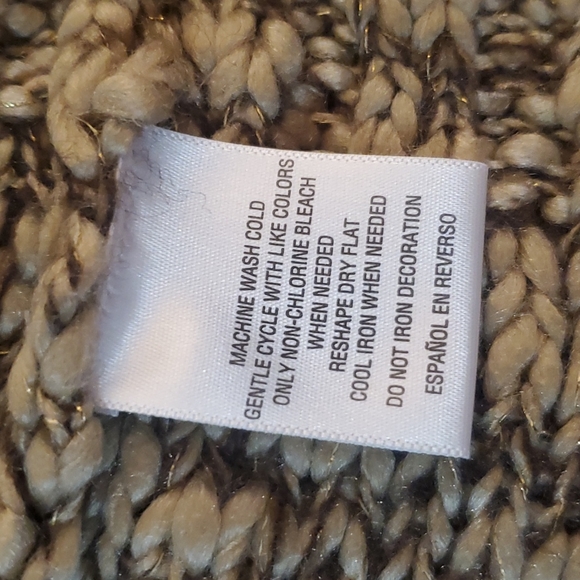 Charter Club Brown Tweed Metallic Faux Fur Collar Wool Blend Zipper Boho Vest - Picture 13 of 13